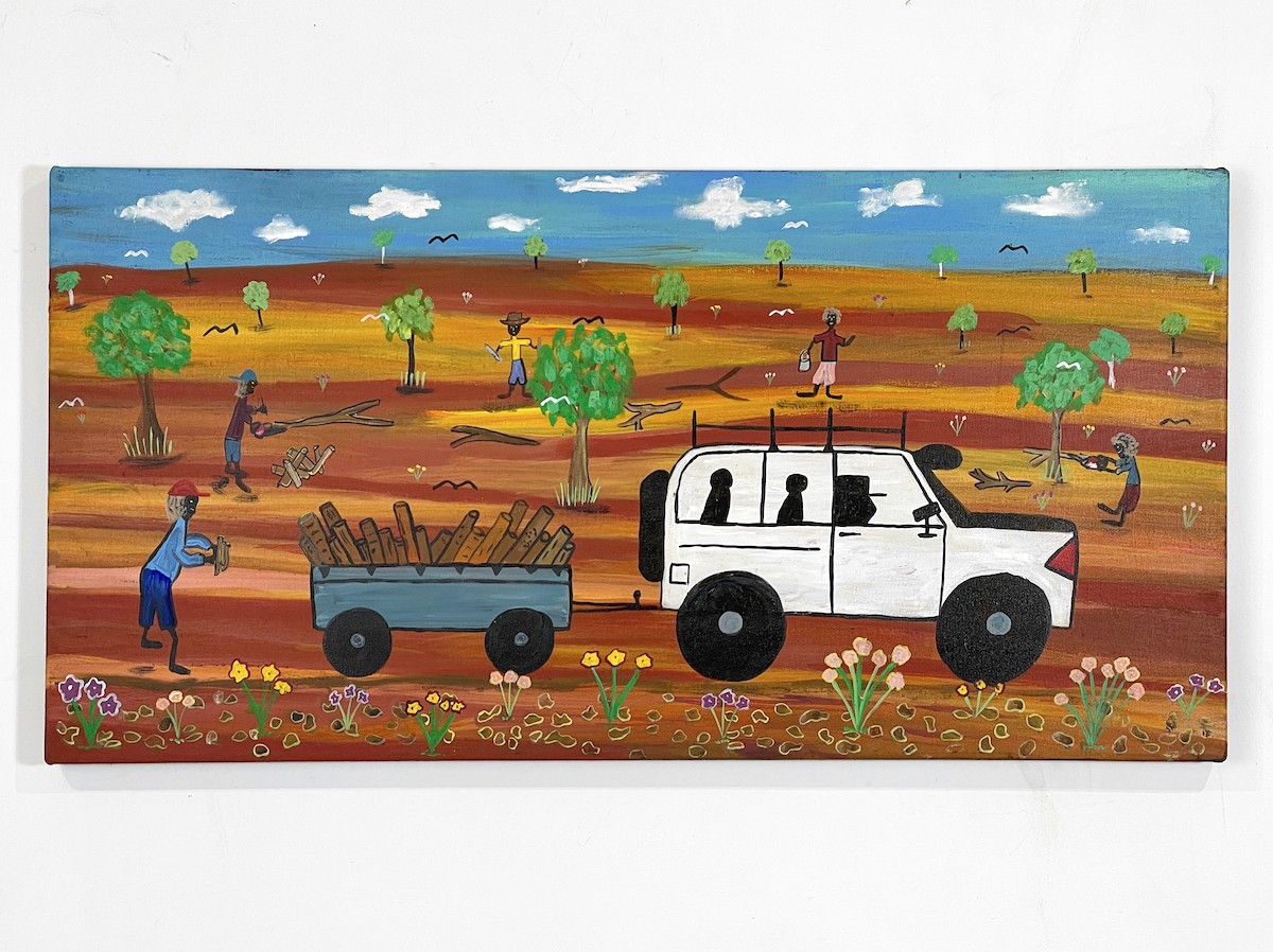 Collecting Wood with the Troopy by Karen Rogers